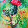 Abstract Thistle Plant Diamond Painting