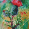 Abstract Thistle Plant Diamond Painting