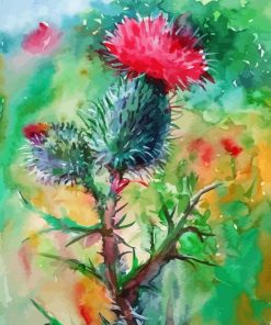 Abstract Thistle Plant Diamond Painting