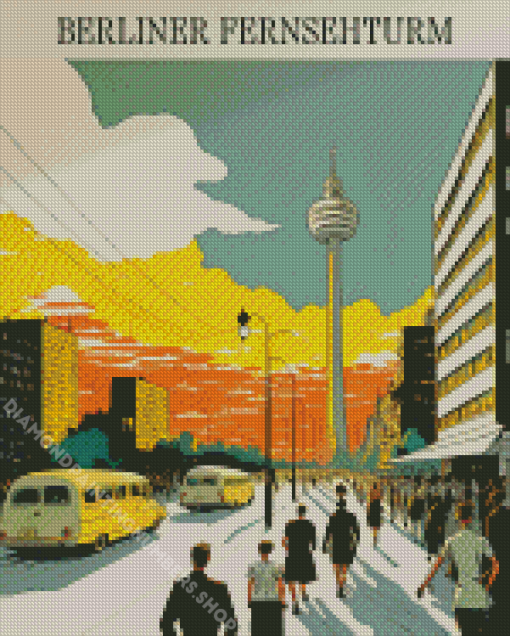 Berliner Fernsehturm Poster Diamond Painting