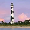 Cape Lookout Lighthouse Sunset Diamond Painting