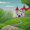 Castle In The Forest Diamond Painting