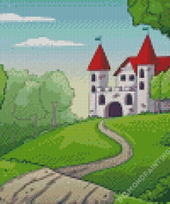 Castle In The Forest Diamond Painting