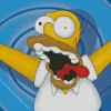 Crazy Homer Simpson Diamond Painting