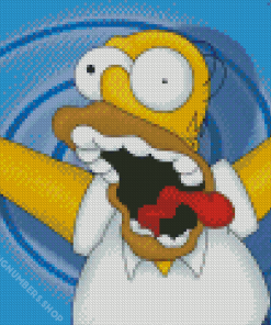 Crazy Homer Simpson Diamond Painting