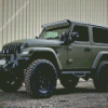 Dark Matt Green Jeep Diamond Painting