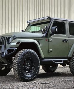 Dark Matt Green Jeep Diamond Painting