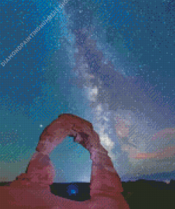 Delicate Arch With Milky Way Diamond Painting