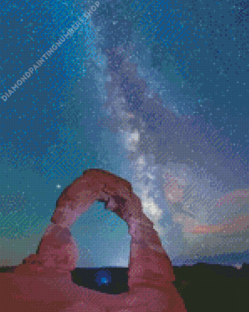 Delicate Arch With Milky Way Diamond Painting