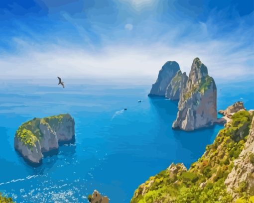 Isle Of Capri Landscape Diamond Painting