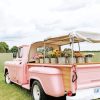 Pink Flower Vintage Truck Diamond Painting