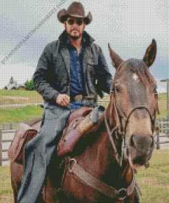 Rip Wheeler Riding A Horse Diamond Painting