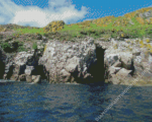 Sea Caves Island Diamond Painting