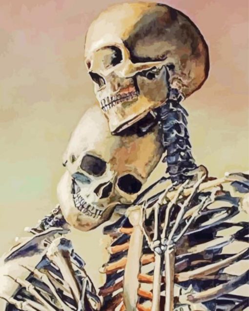 Skeleton Couple In Love Diamond Painting