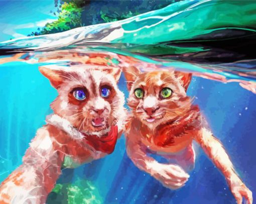 Underwater Selfie Diamond Painting