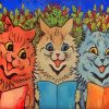 Carol Singing Cats Diamond Painting