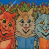 Carol Singing Cats Diamond Painting