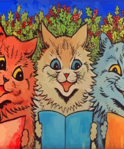 Carol Singing Cats Diamond Painting