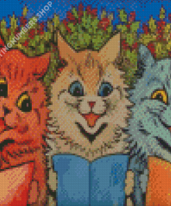 Carol Singing Cats Diamond Painting