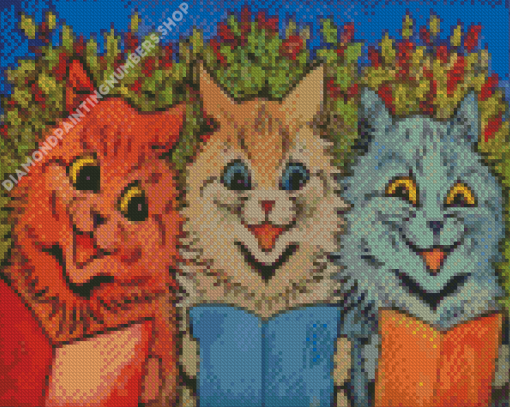 Carol Singing Cats Diamond Painting