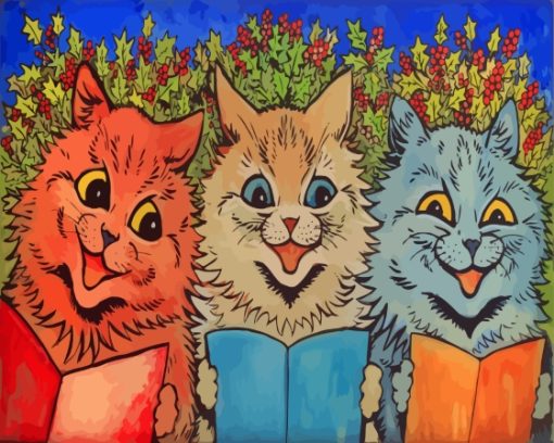 Carol Singing Cats Diamond Painting