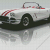 1962 Chevrolet Corvette White Car Diamond Painting