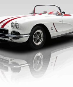 1962 Chevrolet Corvette White Car Diamond Painting