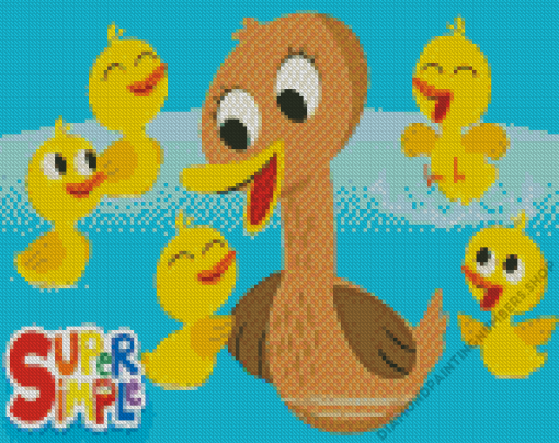 5 Little Ducklings Diamond Painting