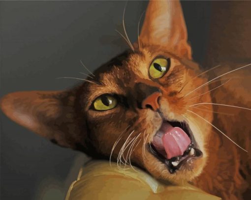 Aesthetic Abyssinian Cat Diamond Painting