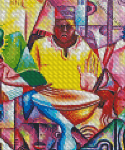 African Abstract Musicians Diamond Painting