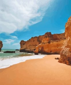 Albufeira Beach in Portugal Diamond Painting