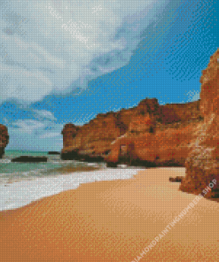 Albufeira Beach in Portugal Diamond Painting