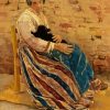 An Old Woman With Cat by Max Liebermann Diamond Painting