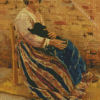 An Old Woman With Cat by Max Liebermann Diamond Painting