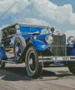 Antique Blue Skoda Diamond Painting