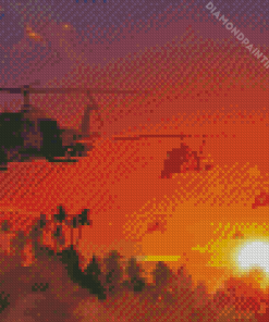 Apocalypse Now Helicopters Diamond Painting