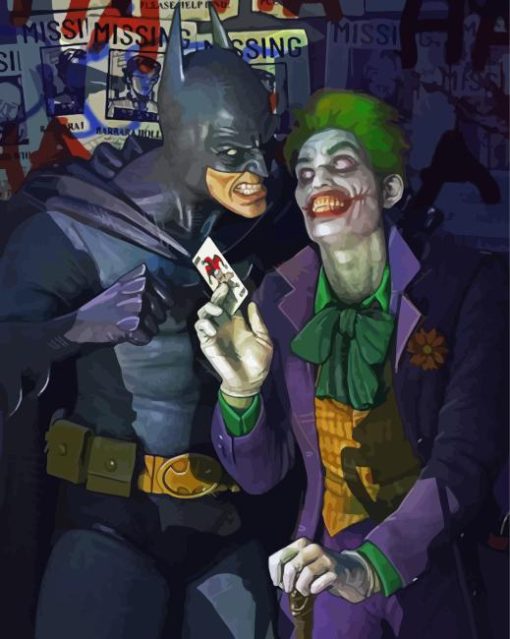 Batman And The Joker Villain Diamond Painting