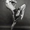 Black And White Kick Boxing Player Diamond Painting