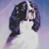 Black And White Spaniel Art Diamond Painting