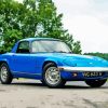 Blue Lotus Elan Car Diamond Painting