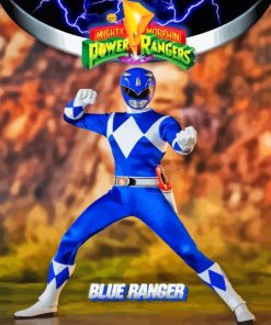 Blue Power Ranger Superhero Poster Diamond Painting