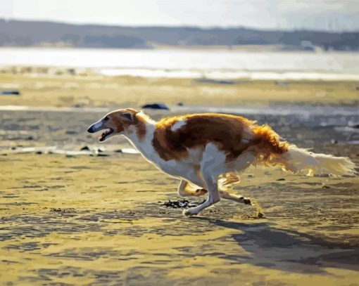 Borzoi Dog Diamond Painting