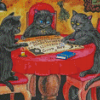 Cats With Ouija Board Diamond Painting