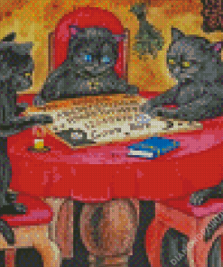 Cats With Ouija Board Diamond Painting