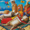 Cats By The Beach Diamond Painting