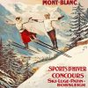 Chamonix Skiing Vintage Poster Diamond Painting