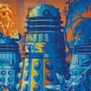 Dalek Robots Invasion Diamond Painting