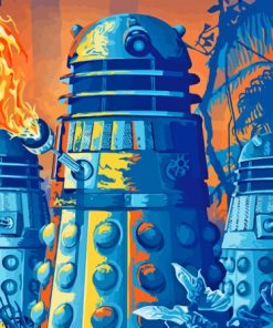 Dalek Robots Invasion Diamond Painting