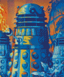 Dalek Robots Invasion Diamond Painting