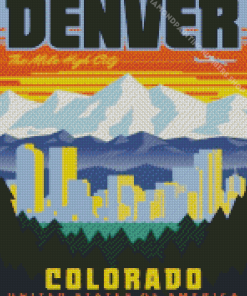 Denver City Poster Diamond Painting